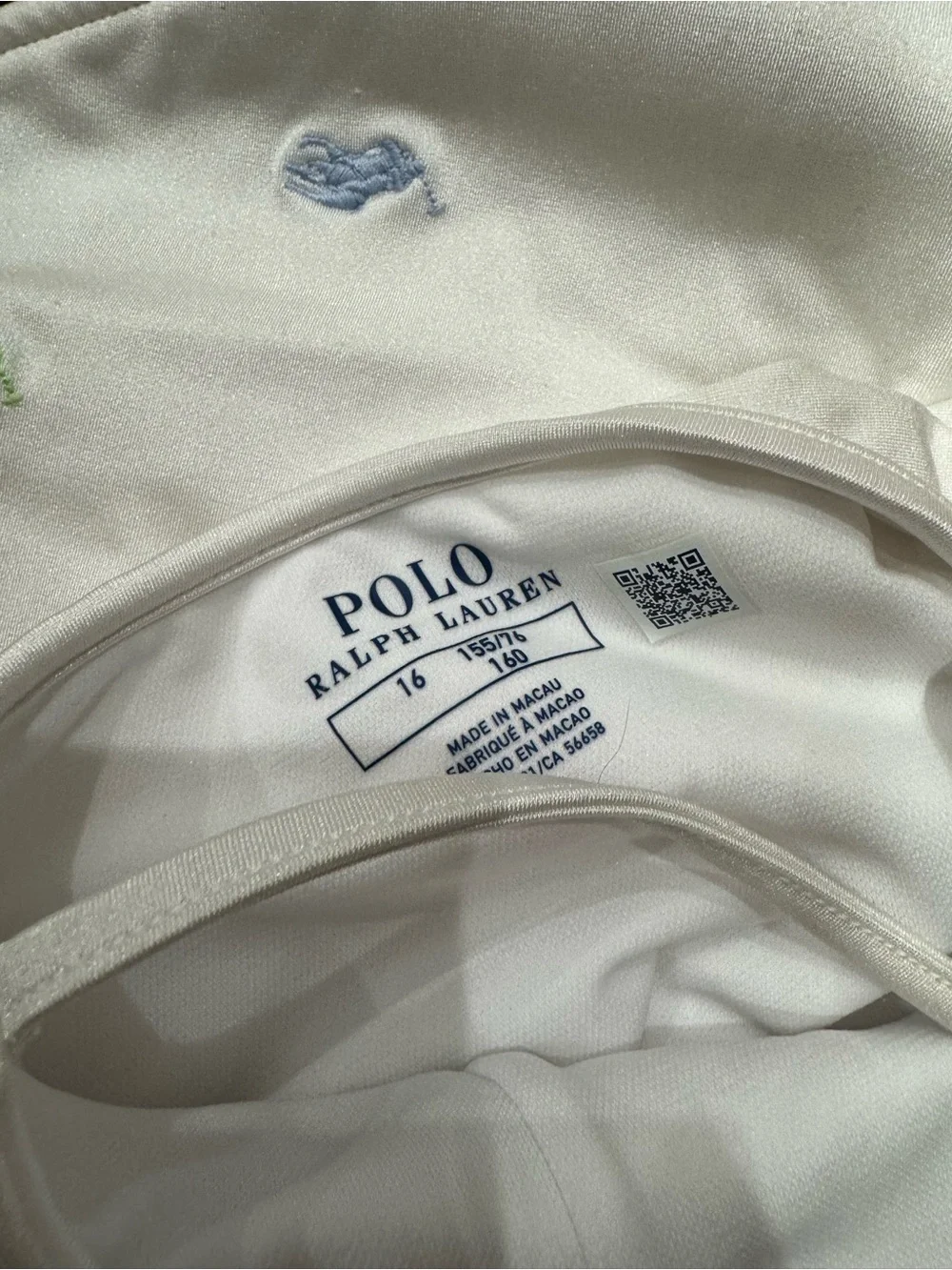 Polo by Ralph Lauren White One‑Piece Swimsuit with Multicolor Pony Print